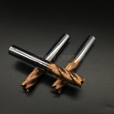 4 Flöten bewegen Größen-feste Karbid-quadratische Schaftfräser HRC55 CNC-Maschinerie-flache Schneidwerkzeuge mit hoher Qualität Schritt für Schritt fort